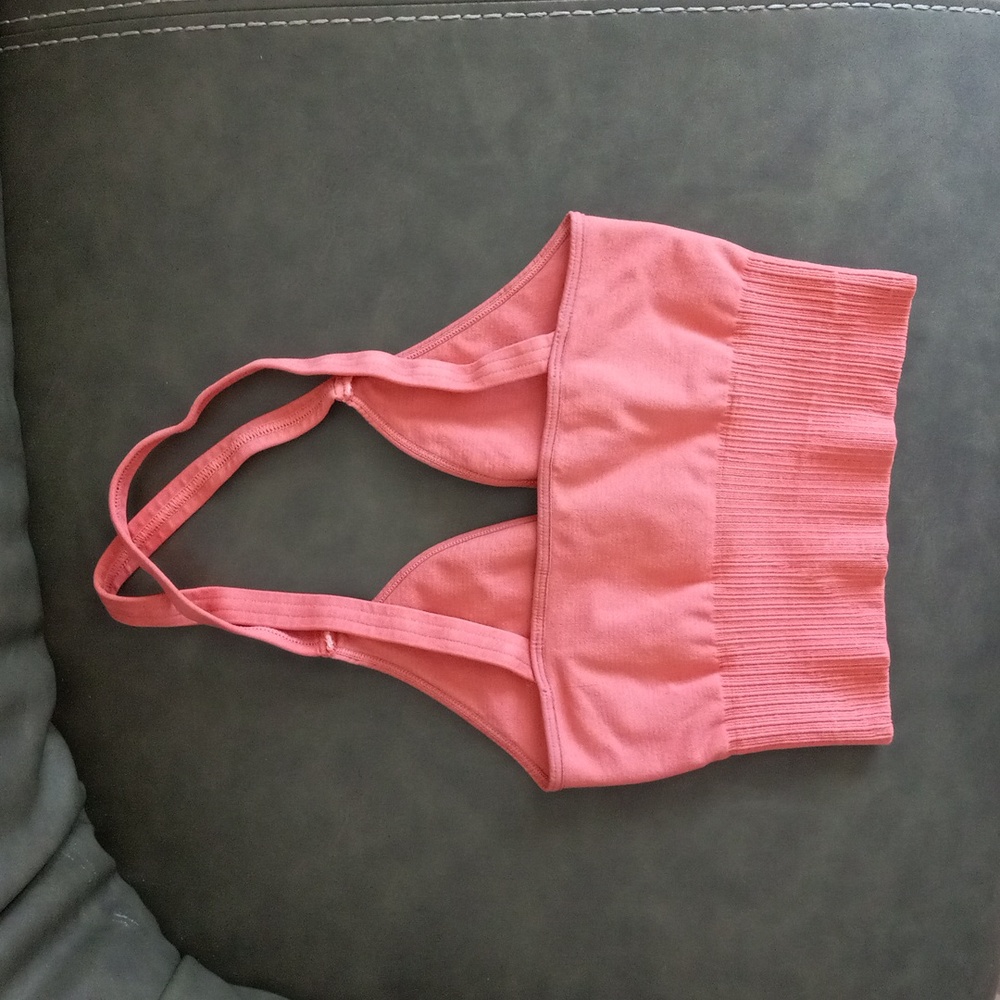 🔥 NWOT!! 🔥  Free People Good Karma Crop Top Coral Size XS - Picture 7 of 8